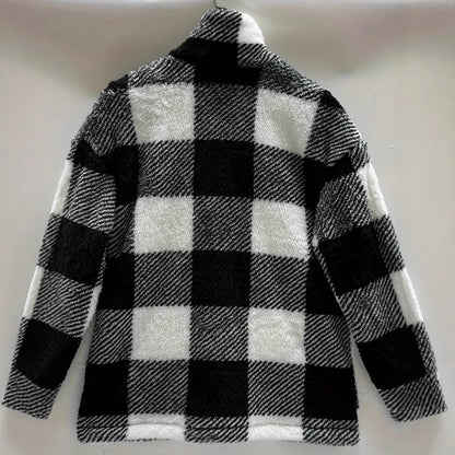 Damen Flanelljacke mit großem Karomuster und weichem Innenfutter Stalluxe