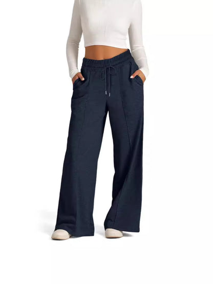 Damen Weite Freizeithose mit elastischem Bund und praktischen Seitentaschen Stalluxe