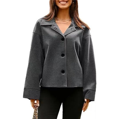 Damen Elegante Oversized-Jacke mit weich strukturiertem Stoff und lässigem Schnitt Stalluxe