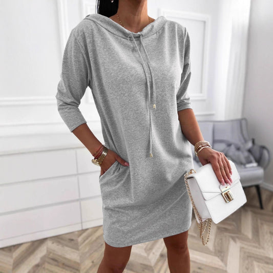 Damen lässiges Kapuzenkleid Stalluxe