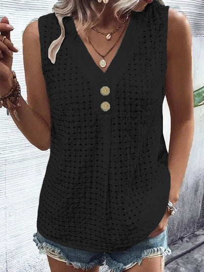Damen Leichtes Sommeroberteil mit Knöpfen Stalluxe