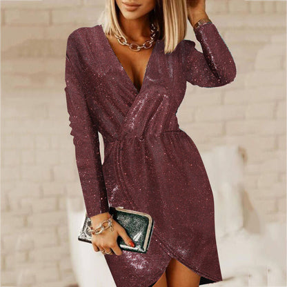 Damen Elegantes und schimmerndes Abendkleid Stalluxe