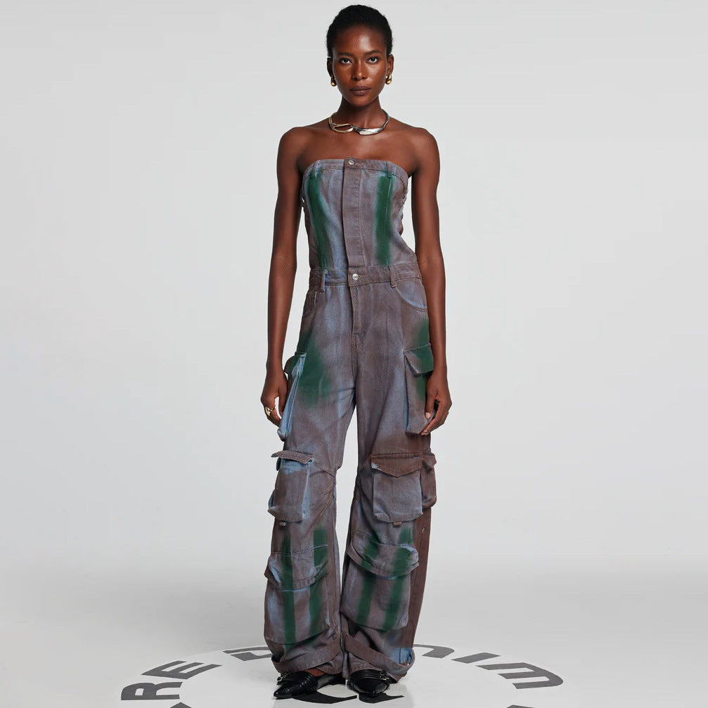 Damen Cargo-Overall mit vielseitigem Taschen-Design und elastischem Bund Stalluxe