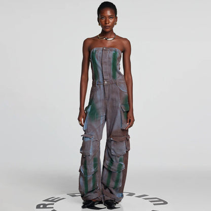 Damen Cargo-Overall mit vielseitigem Taschen-Design und elastischem Bund Stalluxe