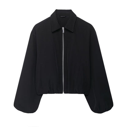 Damen modische Übergangsjacke mit Trend-Design und elastischem Bund Stalluxe