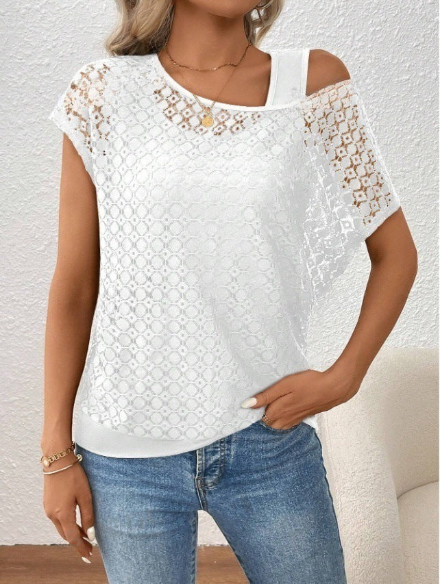 Damen Blouse mit floralen Applikationen Stalluxe