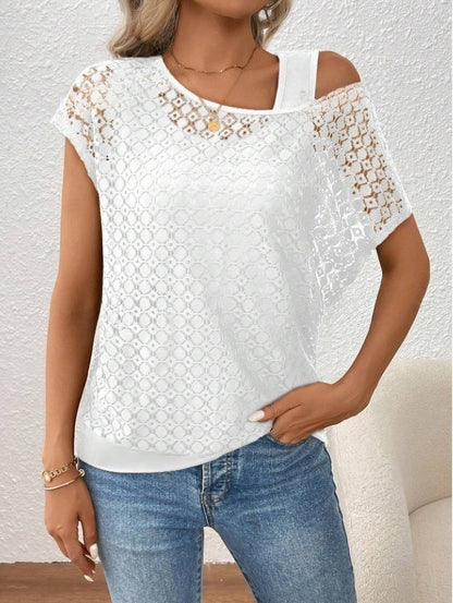 Damen Blouse mit floralen Applikationen Stalluxe