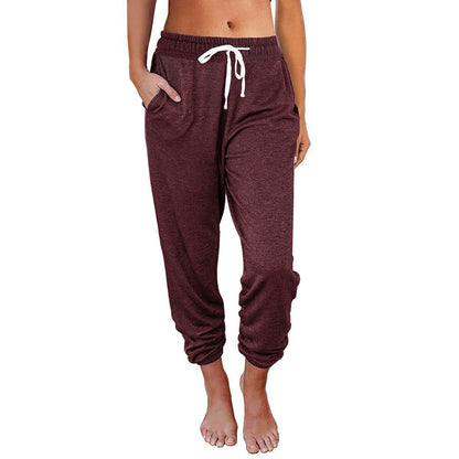 Damen Bequeme und lässige Jogginghose mit elastischem Bund und seitlichen Taschen Stalluxe