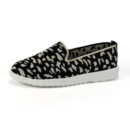 Damen Komfortable Slip-On Sneakers mit Leoprint Stalluxe