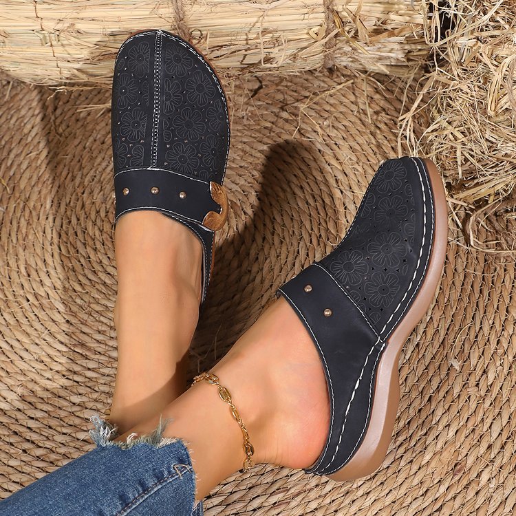 Damen Komfortable Clogs mit eleganter Verzierungen Stalluxe