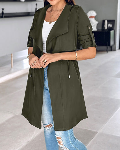 Damen Chiffoneroverall mit lässigem Schnitt und modernem Gürtel Stalluxe