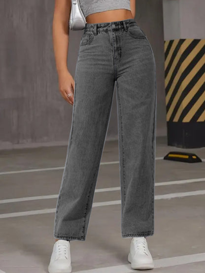 Damen Freizeithose im zurückhaltenden Vintage-Stil mit hohem Bund Stalluxe
