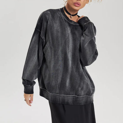 Damen Lässiger Oversized Pullover mit modischen Akzenten und strukturiertem Stoff Stalluxe
