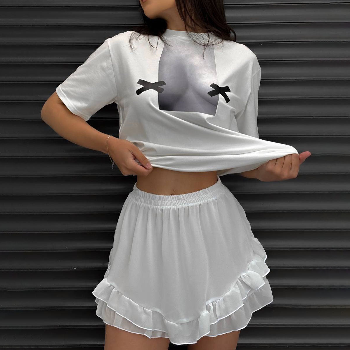 Damen Streetwear T-Shirt Stalluxe