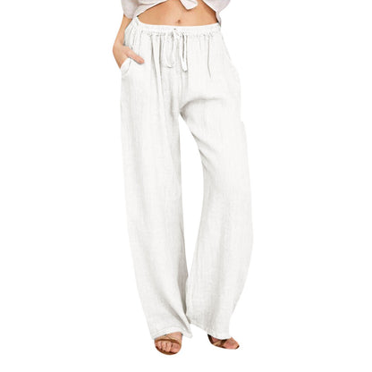 Damen weite Leinenhose Stalluxe