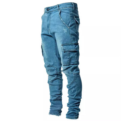 Herren Cargo-Jeans im lässigen Slim-Fit-Design mit funktionalen Taschen Stalluxe