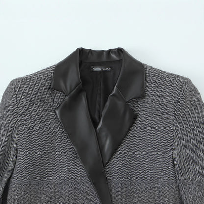 Damen modischer Blazer mit doppelter Knopfleiste und elegantem Revers Stalluxe