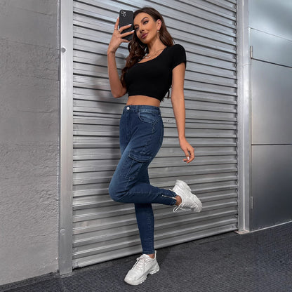 Damen Cargo-Jeans im Skinny-Fit-Stil Stalluxe