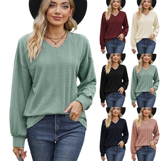 Damen Viskosepullover mit strukturiertem Kabelmuster und lässigem Schnitt Stalluxe