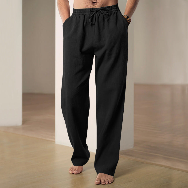 Herren bequeme Freizeithose mit verstellbarem Bund und atmungsaktivem Material Stalluxe