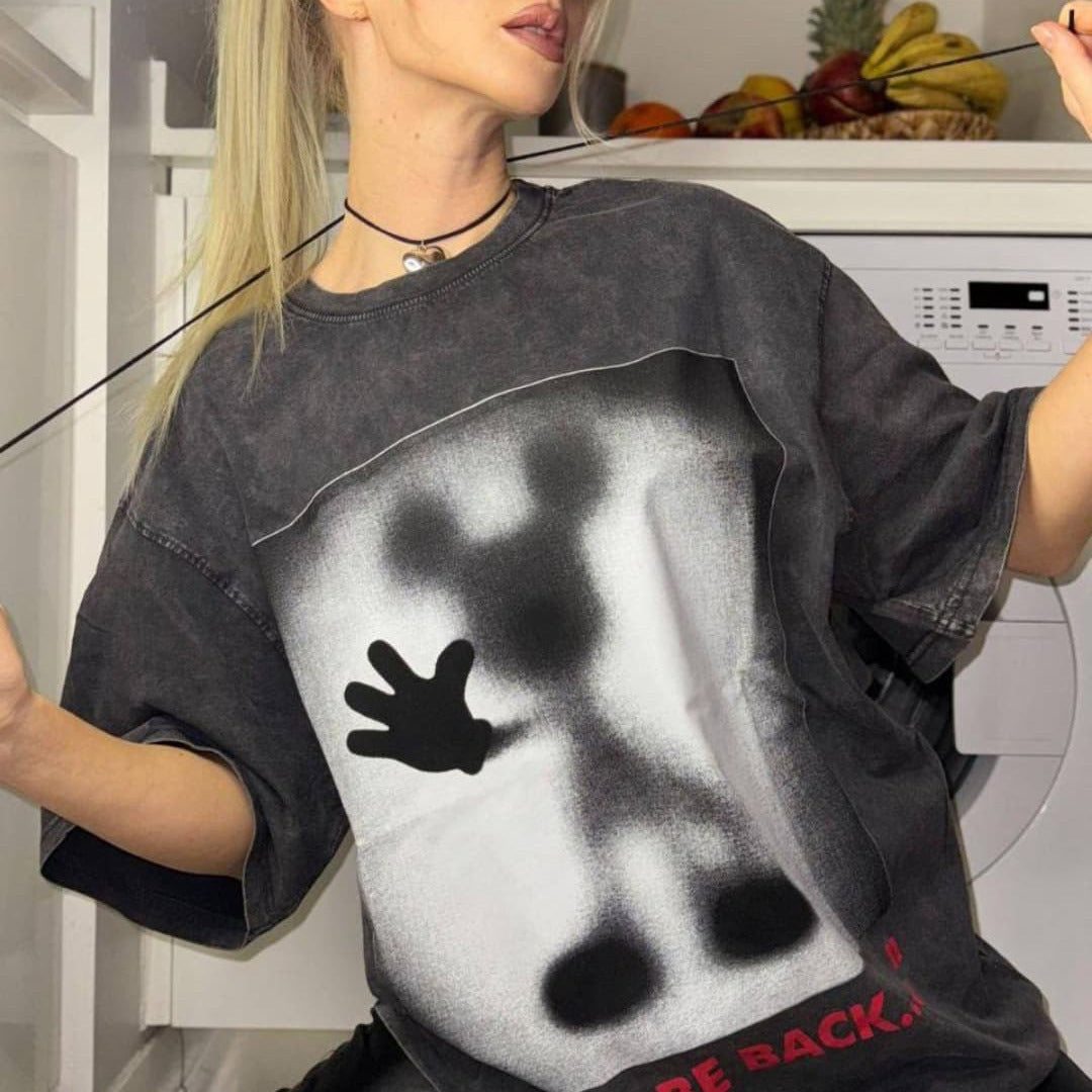 Damen Oversized Sweatshirt mit kreativem Grafischem Motiv Stalluxe