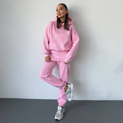 Damen Sportives Set mit lässigem Hoodie und bequemen Jogginghosen Stalluxe Rosa