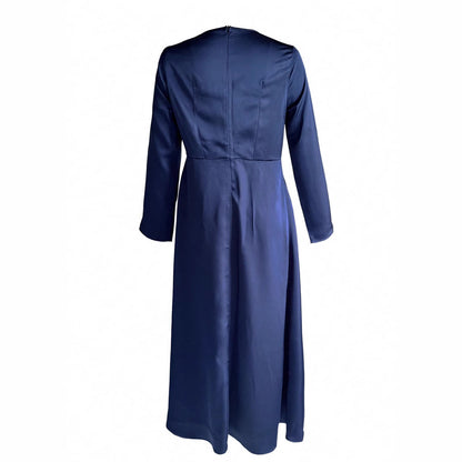 Damen Elegantes Maxikleid mit langem Arm und fließendem Schnitt Stalluxe