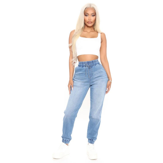 Damen Bequeme Jeanshose mit elastischem Bund Stalluxe