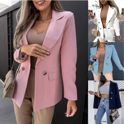 Damen Eleganter Blazer im modernen Schnitt mit doppelter Knopfreihe Stalluxe