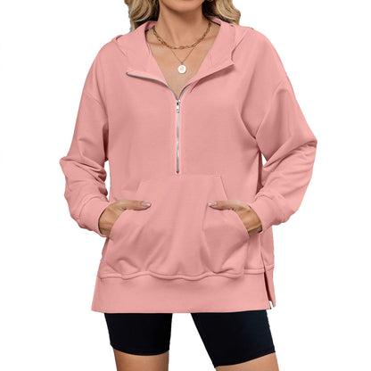Damen Kapuzenpullover mit durchgehendem Reißverschluss und Taschen Stalluxe