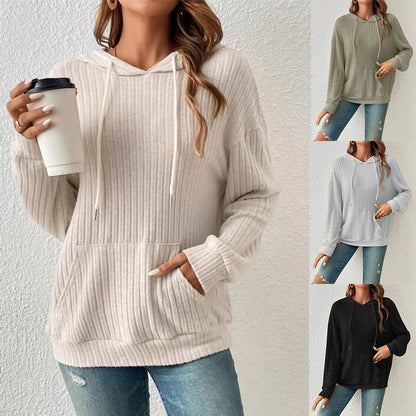 Damen Freizeit Hoodie mit strukturiertem Design und Kängurutasche Stalluxe