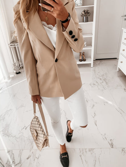 Damen Eleganter Oversized Blazer mit asymmetrischem Schnitt Stalluxe