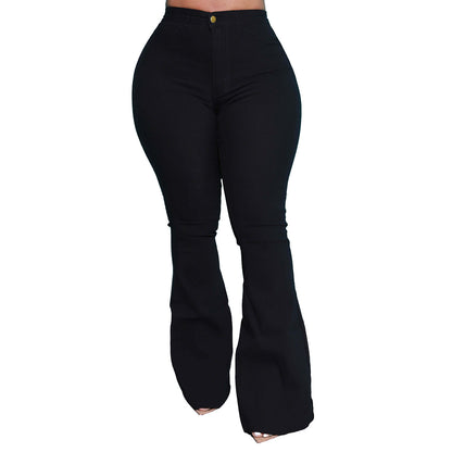Damen Bootcut Jeans mit hohem Bund und figurformendem Schnitt Stalluxe