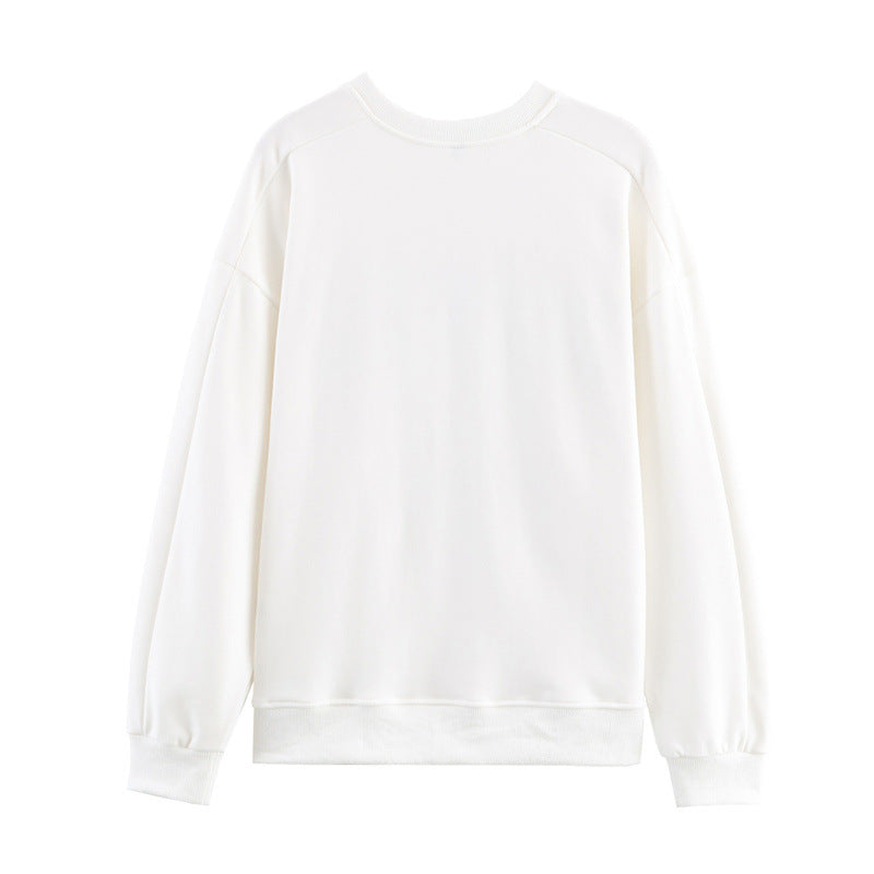 Damen lässiger Sweatshirt mit einzigartigem Snoopy-Print und Rundhalsausschnitt Stalluxe