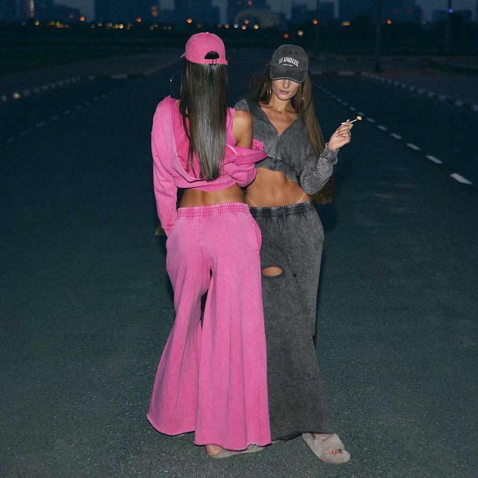 Damen Sportliches Sweatshirt- und Hosen-Set Stalluxe