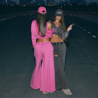 Damen Sportliches Sweatshirt- und Hosen-Set Stalluxe