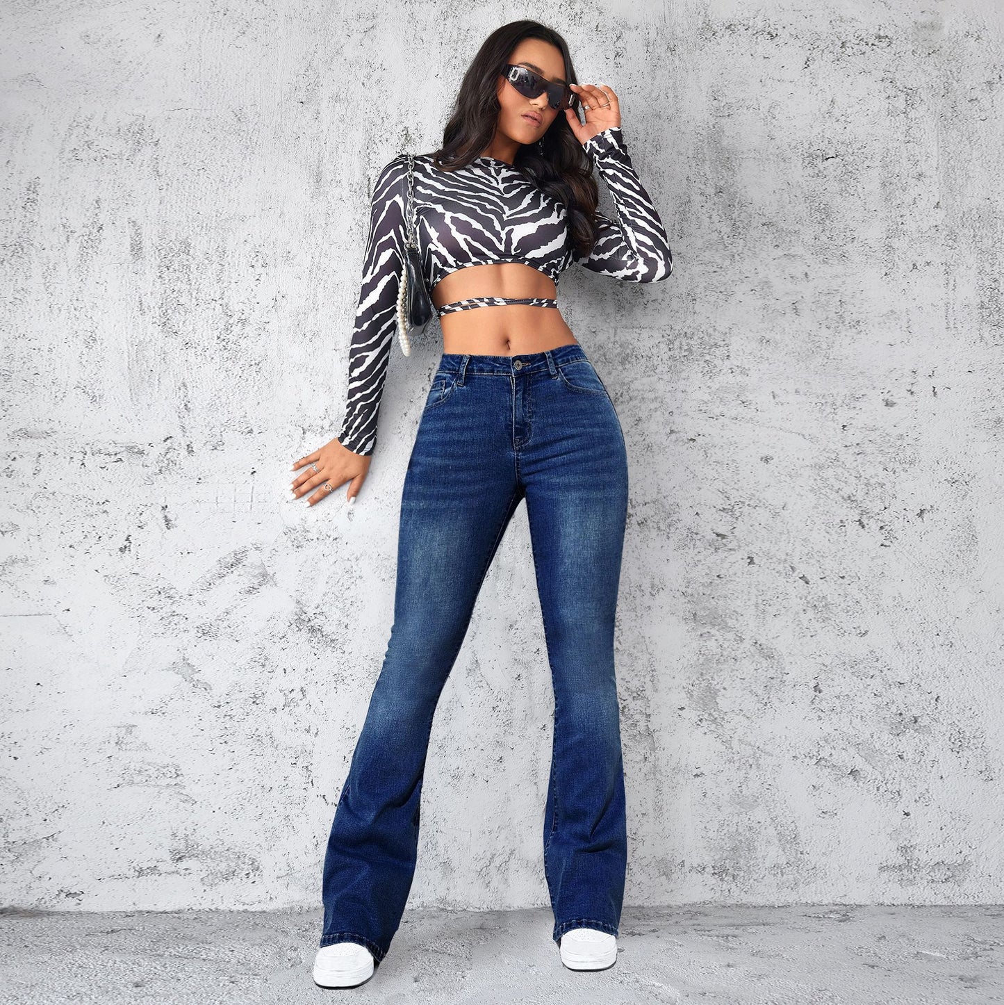 Damen Flared Jeans im eleganten Schnitt mit hohem Bund Stalluxe