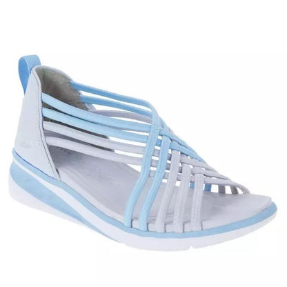 Damen modische Wedge-Sandaletten mit flexiblem Riemendesign und ergonomischem Fußbett Stalluxe
