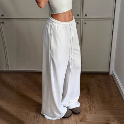 Damen Bequeme Weite Sommerhose mit elastischem Bund und Kordelzug Stalluxe