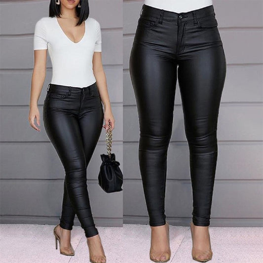 Damen figurbetonte Jeans mit Hochglanz-Finish Stalluxe