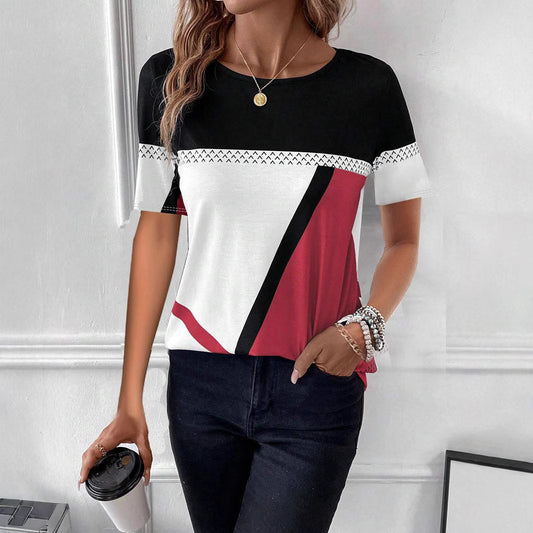 Damen Baumwoll-T-Shirt mit modischem Grafikdruck Stalluxe