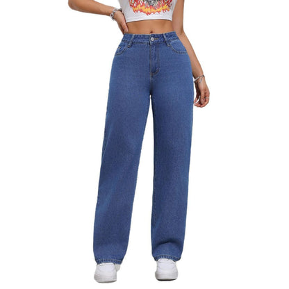 Damen Weite High-Waist Jeans im Casual-Look Stalluxe