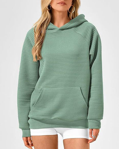 Damen lässiger Kapuzenpullover mit strukturiertem Stoff Stalluxe