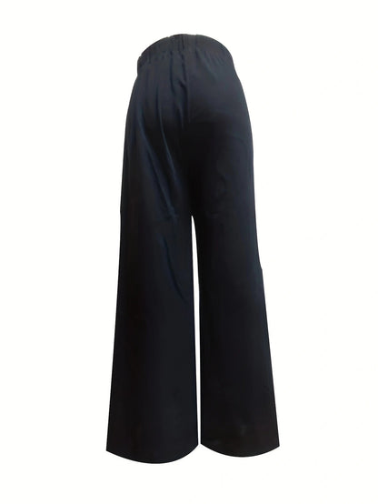 Damen weite Sommerhose mit elastischem Bund und praktischem Kordelzug Stalluxe