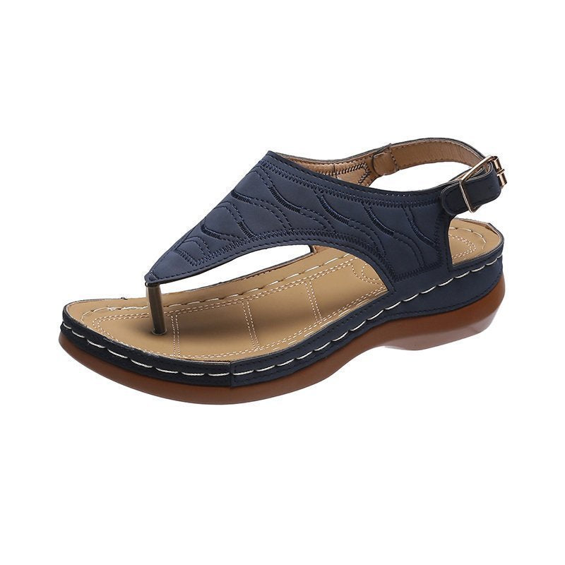Damen Komfortable Zehentrenner-Sandalen mit ergonomischem Fußbett Stalluxe
