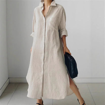 Damen Langarmhemdkleid Stalluxe