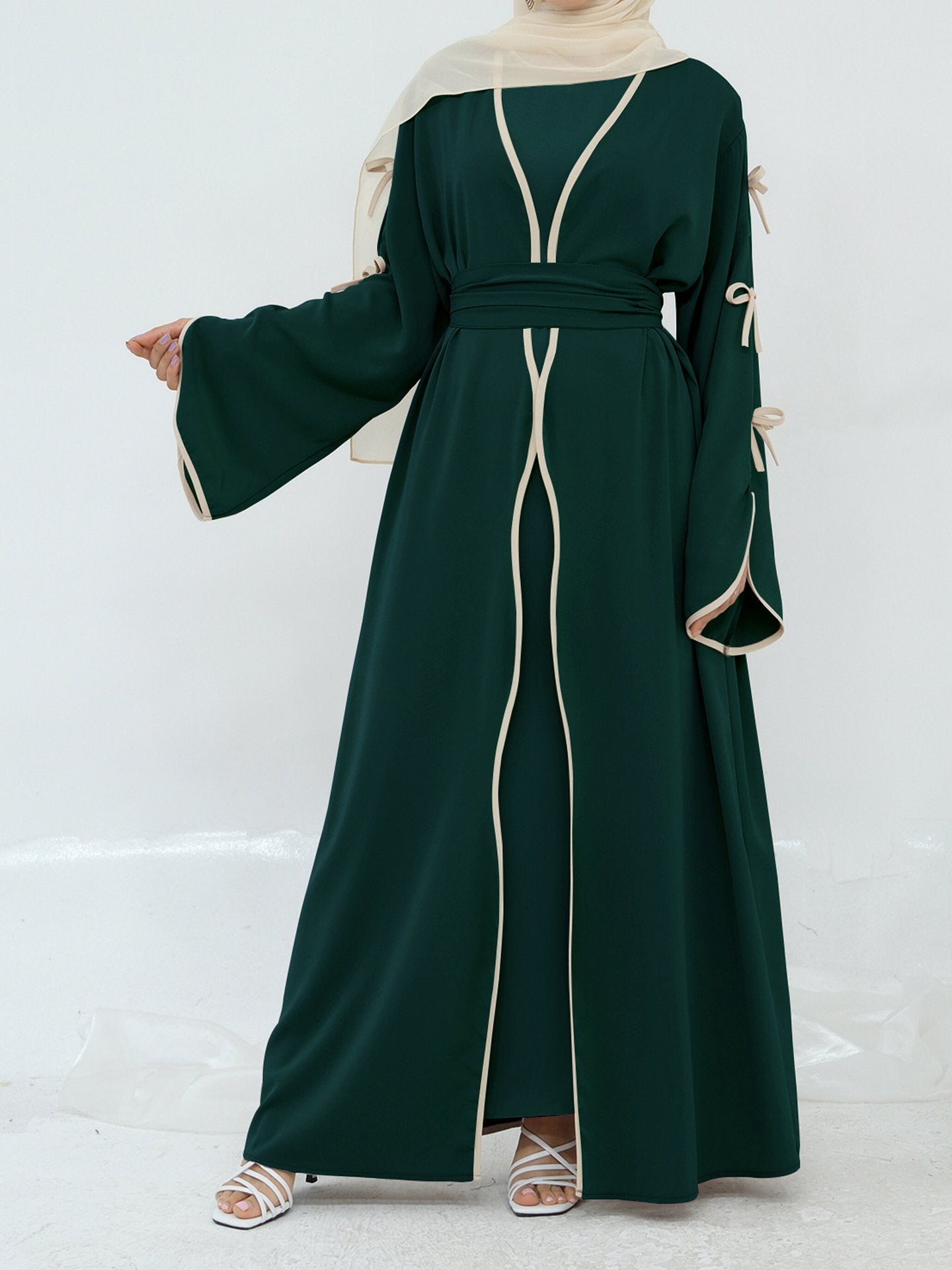 Damen Maxikleid mit eleganten Schleifendetails und fließendem Schnitt Stalluxe
