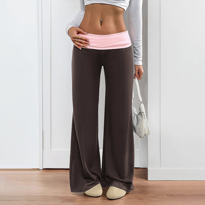 Damen Sportliche Freizeithose mit weitem Bein Stalluxe