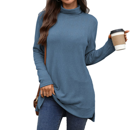 Damen Langarm Sweater mit Stehkragen Stalluxe