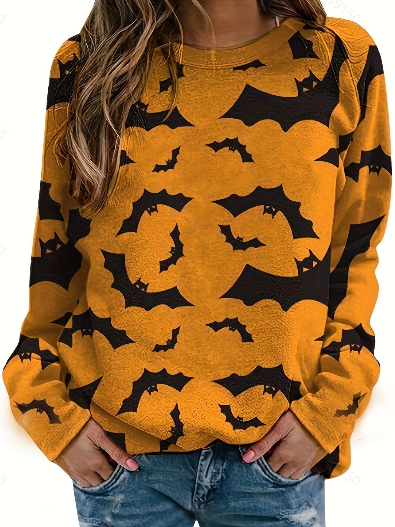 Damen lässiges Sweatshirt mit Halloween-Motiv und bequemer Passform Stalluxe